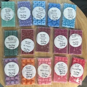 The Cozy Cottage Wax Melt Bundle Lot of 15 Samples Handmade New